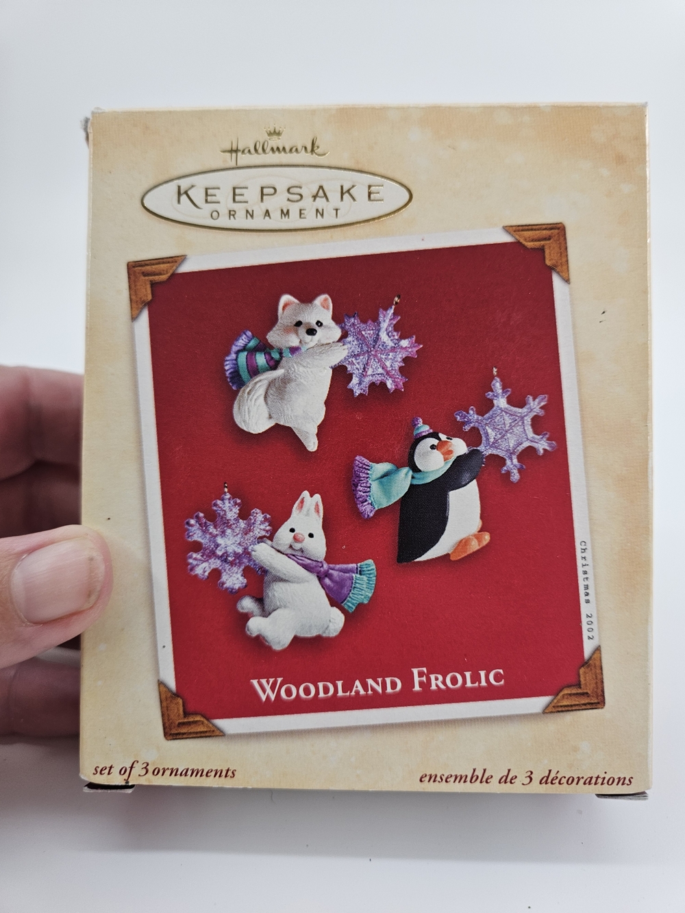 Hallmark Keepsake Woodland Frolic 2002 Set of 3 Ornaments Vintage